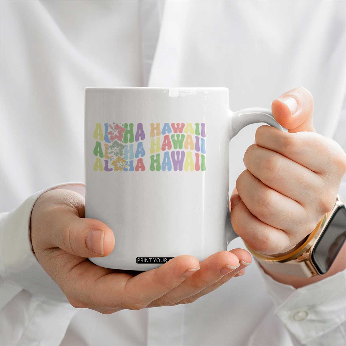 Aloha Hawaii Coffee Mug Flower Summer Hawaiian Island TS10 Print Your Wear