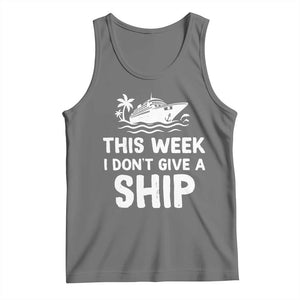Funny Cruise Tank Top This Week I Dont Give a Ship TS10 Black Heather Print Your Wear