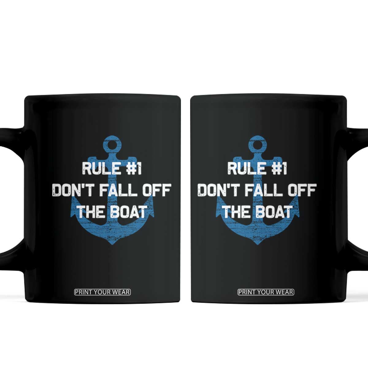 Funny Cruise Coffee Mug Rule #1 Dont Fall Off The Boat - Print Your Wear