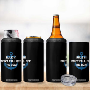 Funny Cruise 4 in 1 Can Cooler Tumbler Rule #1 Dont Fall Off The Boat - Print Your Wear
