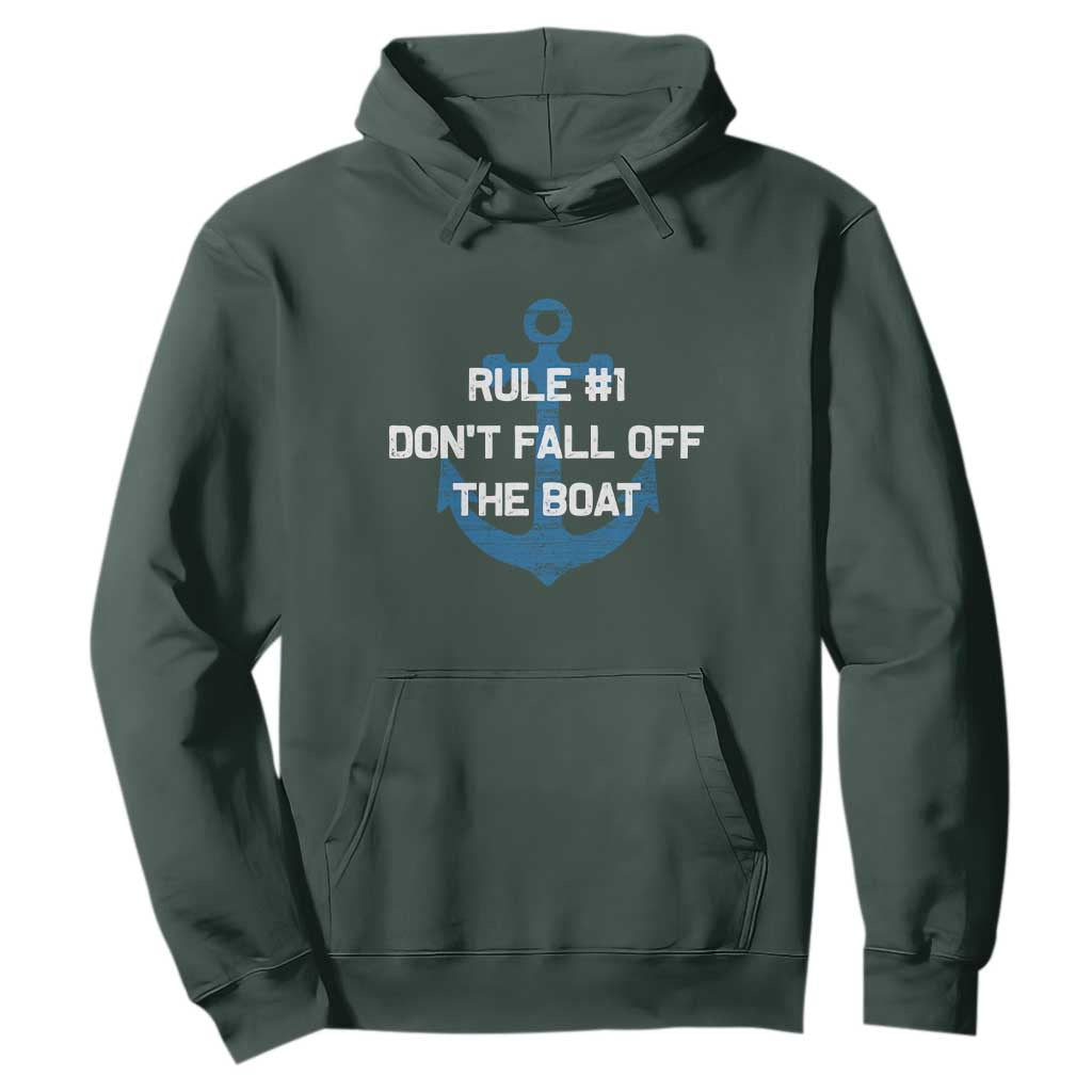 Funny Cruise Hoodie Rule #1 Dont Fall Off The Boat - Print Your Wear