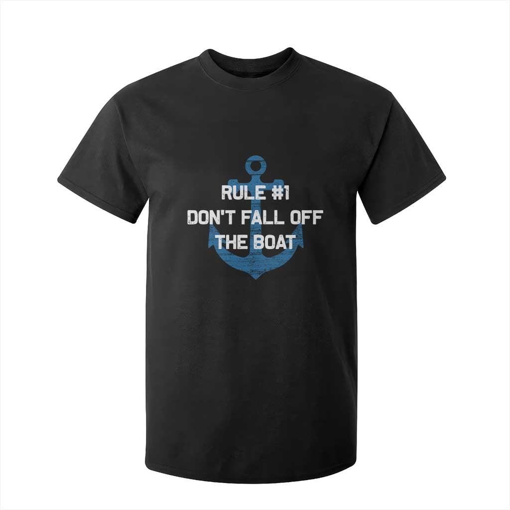 Funny Cruise T Shirt For Kid Rule #1 Dont Fall Off The Boat - Print Your Wear