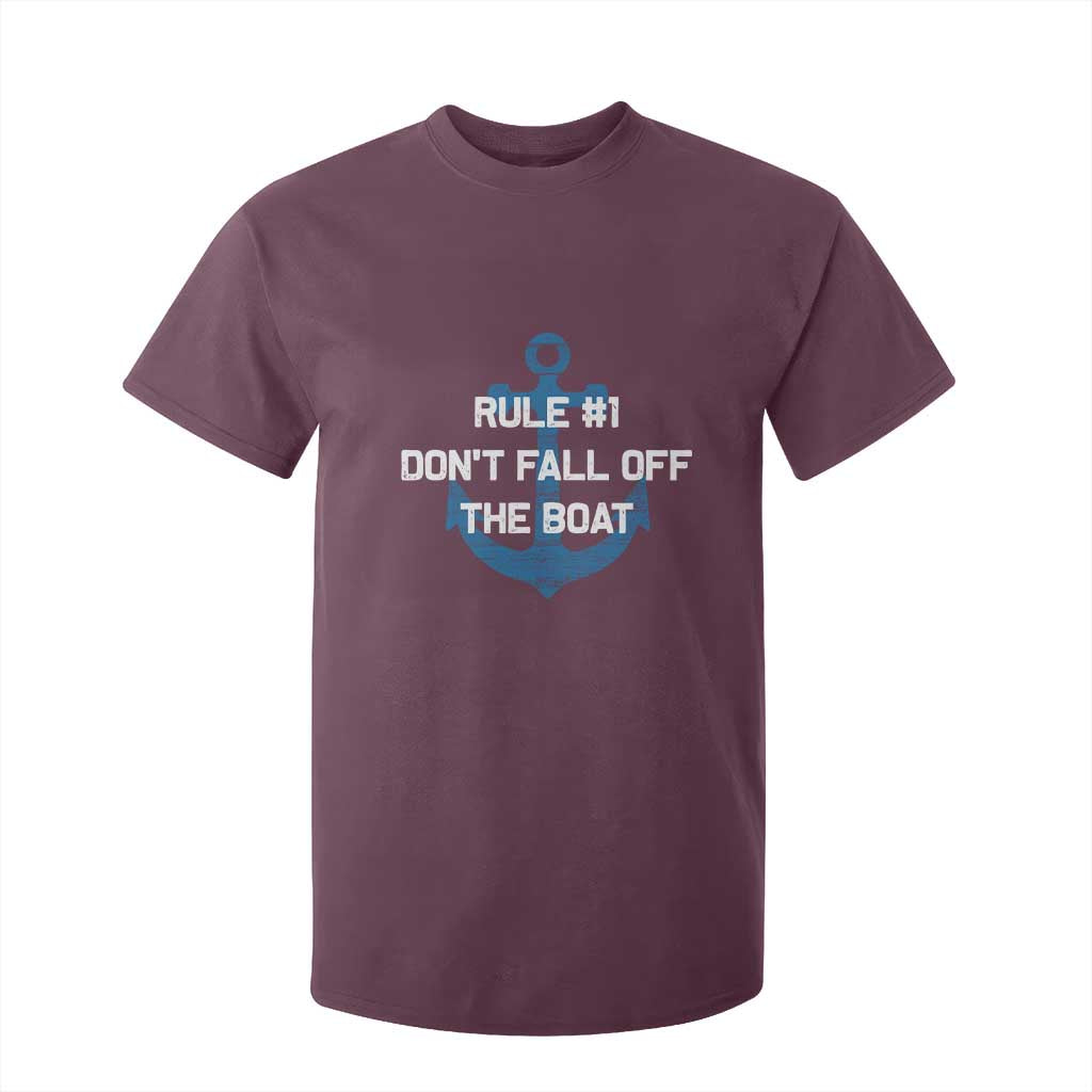 Funny Cruise T Shirt For Kid Rule #1 Dont Fall Off The Boat - Print Your Wear