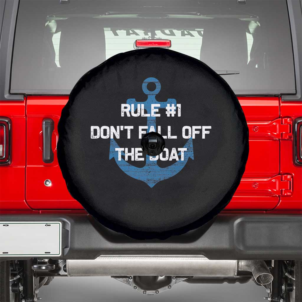 Funny Cruise Spare Tire Cover Rule #1 Dont Fall Off The Boat - Print Your Wear