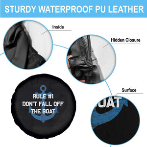 Funny Cruise Spare Tire Cover Rule #1 Dont Fall Off The Boat - Print Your Wear