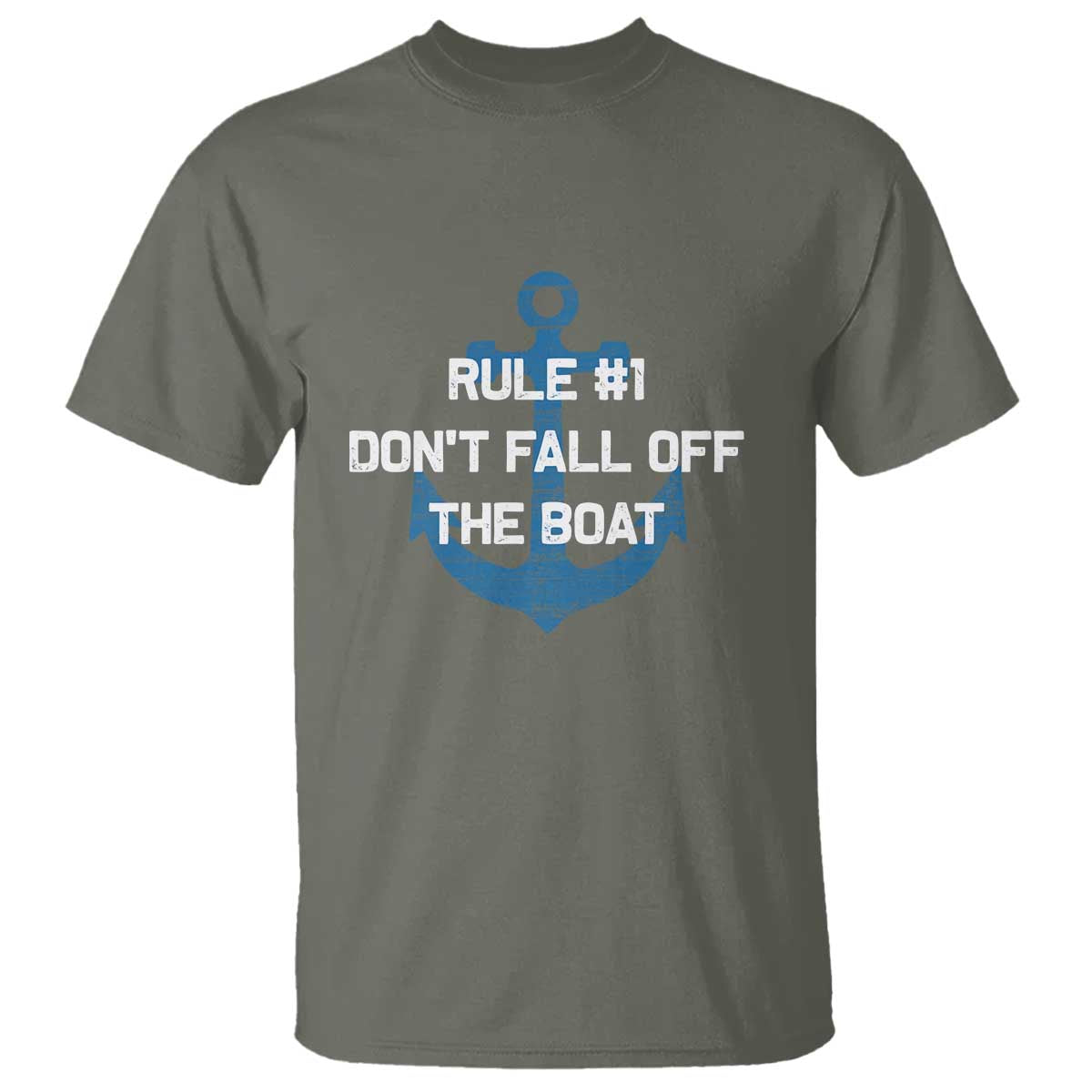 Funny Cruise T Shirt Rule #1 Dont Fall Off The Boat - Print Your Wear