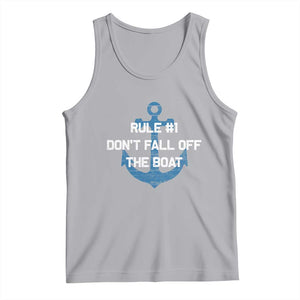 Funny Cruise Tank Top Rule #1 Dont Fall Off The Boat - Print Your Wear