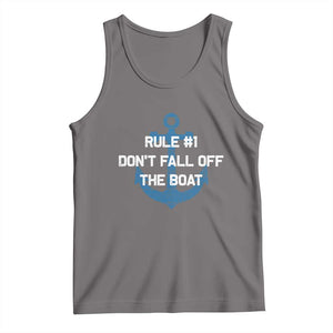 Funny Cruise Tank Top Rule #1 Dont Fall Off The Boat - Print Your Wear