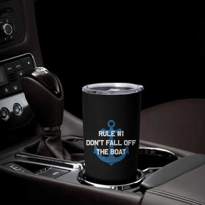 Funny Cruise Tumbler Cup Rule #1 Dont Fall Off The Boat - Print Your Wear