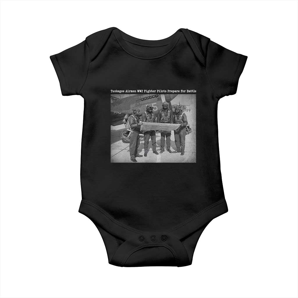 Tuskegee Airmen Baby Onesie African American Heroes Preparing for Battle WW2 TS10 Black Print Your Wear