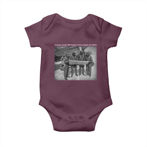 Tuskegee Airmen Baby Onesie African American Heroes Preparing for Battle WW2 TS10 Maroon Print Your Wear