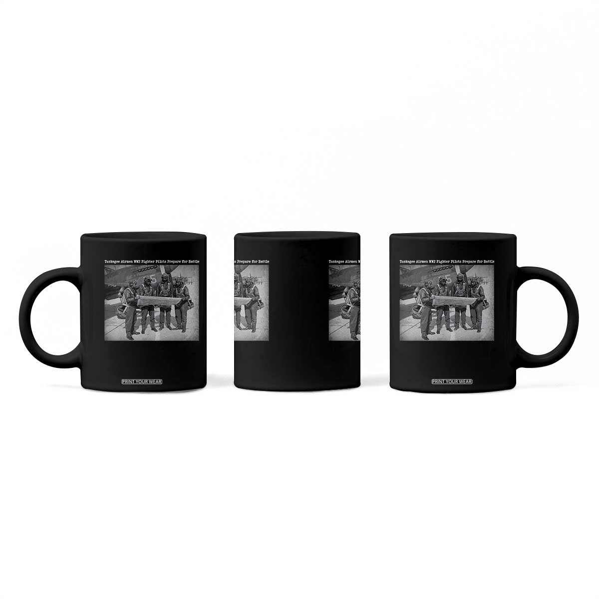 Tuskegee Airmen Coffee Mug African American Heroes Preparing for Battle WW2 TS10 Print Your Wear