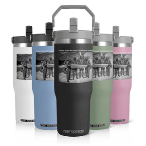 Tuskegee Airmen Flip Straw Tumbler African American Heroes Preparing for Battle WW2 TS10 Print Your Wear