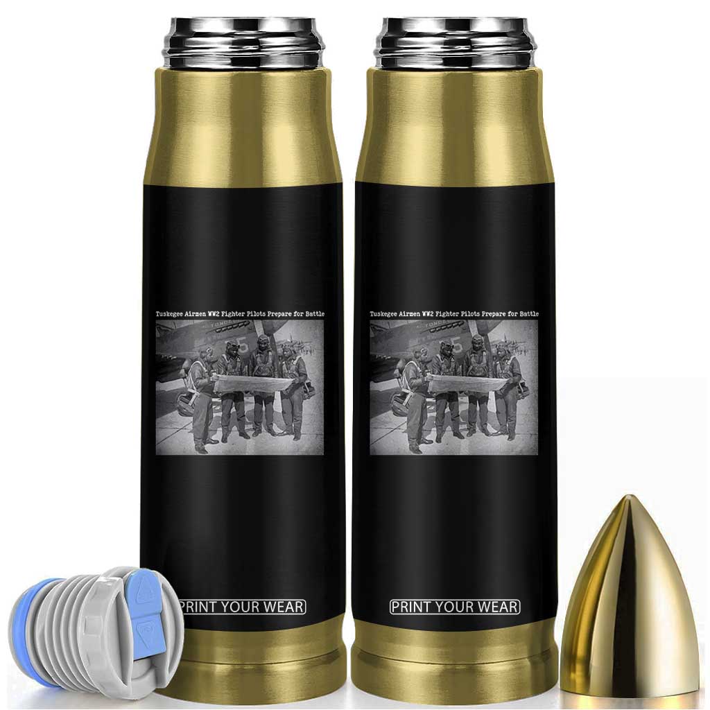 Tuskegee Airmen Bullet Tumbler African American Heroes Preparing for Battle WW2 TS10 Black Print Your Wear