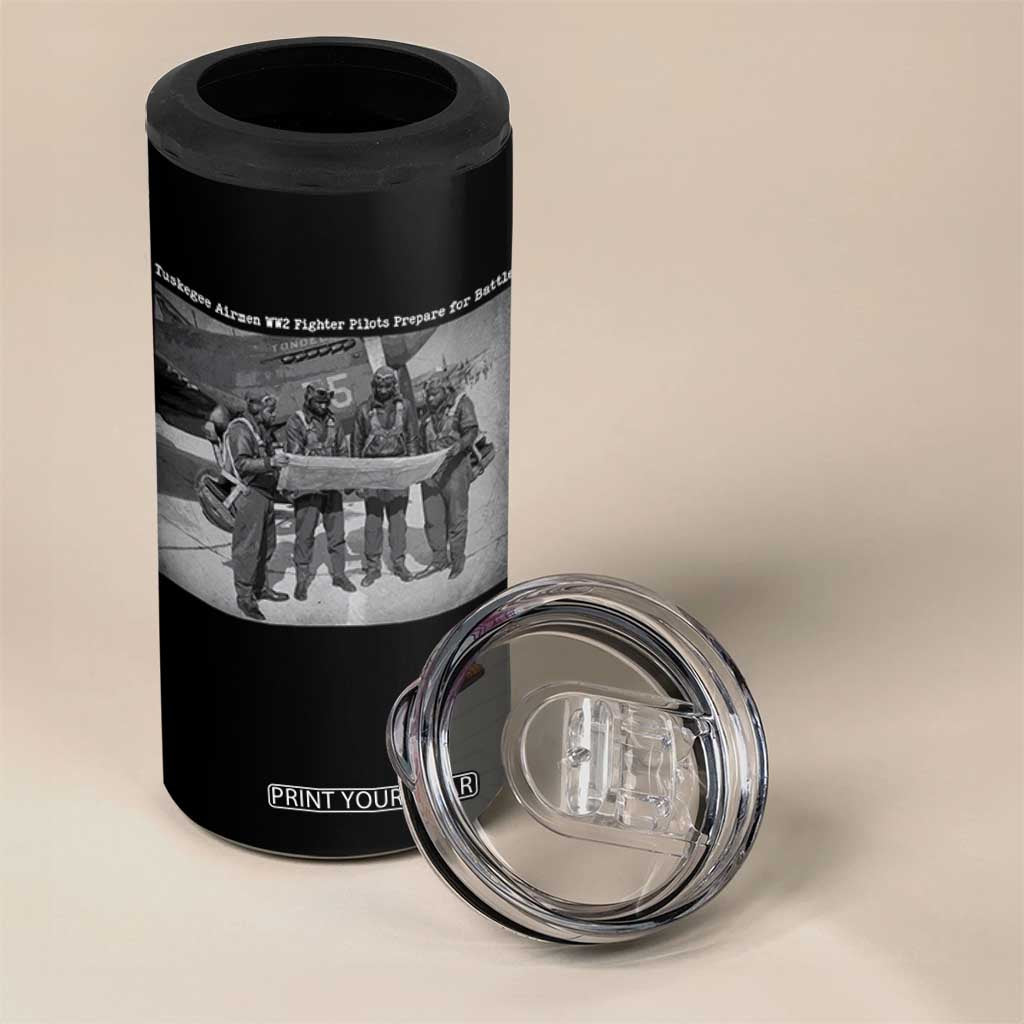 Tuskegee Airmen 4 in 1 Can Cooler Tumbler African American Heroes Preparing for Battle WW2 TS10 Print Your Wear