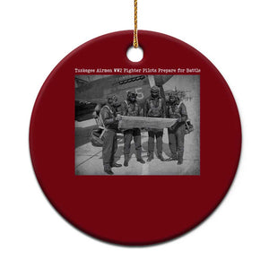Tuskegee Airmen Ceramic Ornament African American Heroes Preparing for Battle WW2 TS10 1pc Red Print Your Wear
