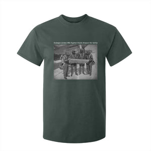 Tuskegee Airmen T Shirt For Kid African American Heroes Preparing for Battle WW2 TS10 Dark Forest Green Print Your Wear