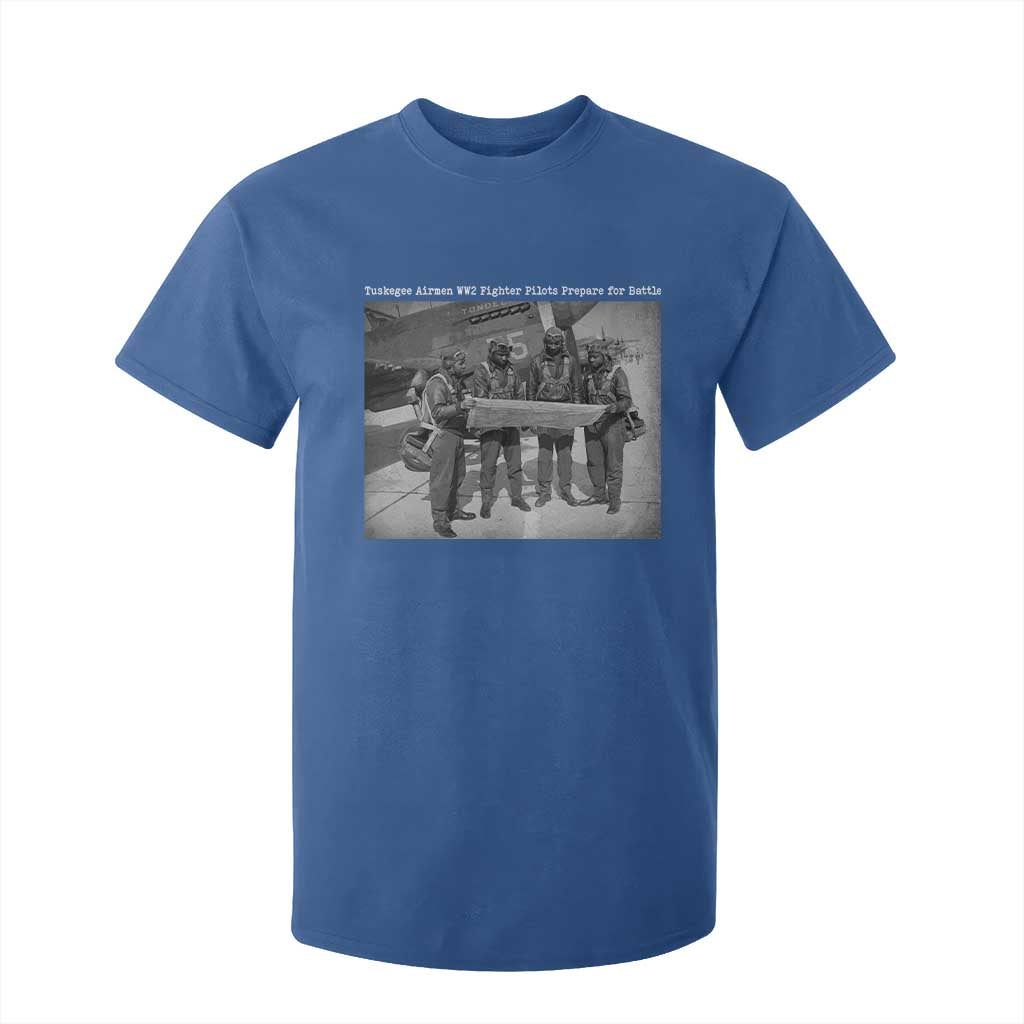 Tuskegee Airmen T Shirt For Kid African American Heroes Preparing for Battle WW2 TS10 Royal Blue Print Your Wear