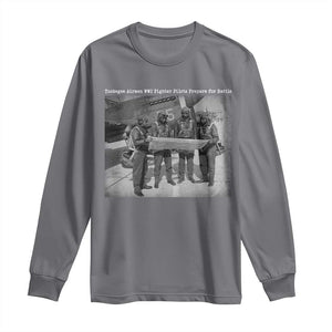 Tuskegee Airmen Long Sleeve Shirt African American Heroes Preparing for Battle WW2 TS10 Charcoal Print Your Wear
