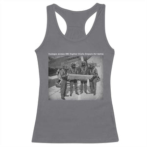 Tuskegee Airmen Racerback Tank Top African American Heroes Preparing for Battle WW2 TS10 Charcoal Print Your Wear