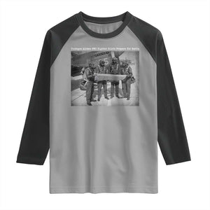 Tuskegee Airmen Raglan Shirt African American Heroes Preparing for Battle WW2 TS10 Sport Gray Black Print Your Wear