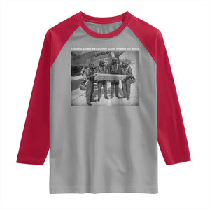Tuskegee Airmen Raglan Shirt African American Heroes Preparing for Battle WW2 TS10 Sport Gray Red Print Your Wear