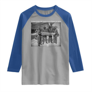 Tuskegee Airmen Raglan Shirt African American Heroes Preparing for Battle WW2 TS10 Sport Gray Royal Print Your Wear
