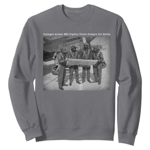 Tuskegee Airmen Sweatshirt African American Heroes Preparing for Battle WW2 TS10 Charcoal Print Your Wear