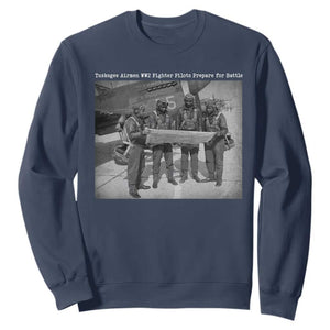 Tuskegee Airmen Sweatshirt African American Heroes Preparing for Battle WW2 TS10 Navy Print Your Wear