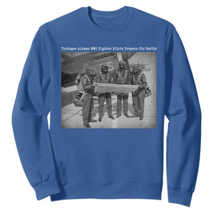 Tuskegee Airmen Sweatshirt African American Heroes Preparing for Battle WW2 TS10 Royal Blue Print Your Wear