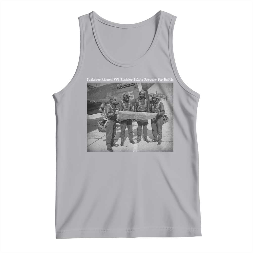 Tuskegee Airmen Tank Top African American Heroes Preparing for Battle WW2 TS10 Athletic Heather Print Your Wear