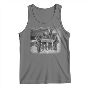 Tuskegee Airmen Tank Top African American Heroes Preparing for Battle WW2 TS10 Black Heather Print Your Wear
