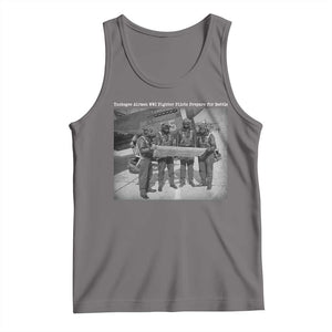 Tuskegee Airmen Tank Top African American Heroes Preparing for Battle WW2 TS10 Deep Heather Print Your Wear