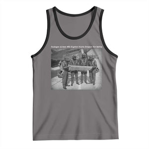 Tuskegee Airmen Tank Top African American Heroes Preparing for Battle WW2 TS10 Deep Heather Black Print Your Wear