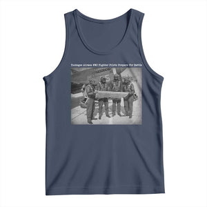 Tuskegee Airmen Tank Top African American Heroes Preparing for Battle WW2 TS10 Navy Print Your Wear