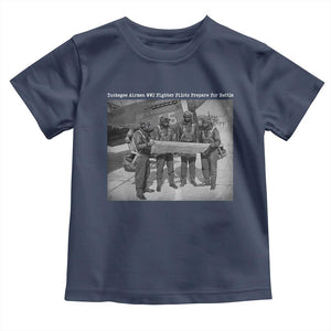 Tuskegee Airmen Toddler T Shirt African American Heroes Preparing for Battle WW2 TS10 Navy Print Your Wear