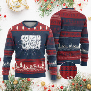 Cousin Crew Knit Sweatshirt Cute Matching Cousins Summer Beach Vacation TS10 Burgundy Print Your Wear