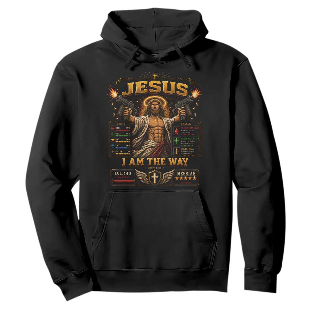 Jesus I Am the Way Character Stats RPG Books Hoodie