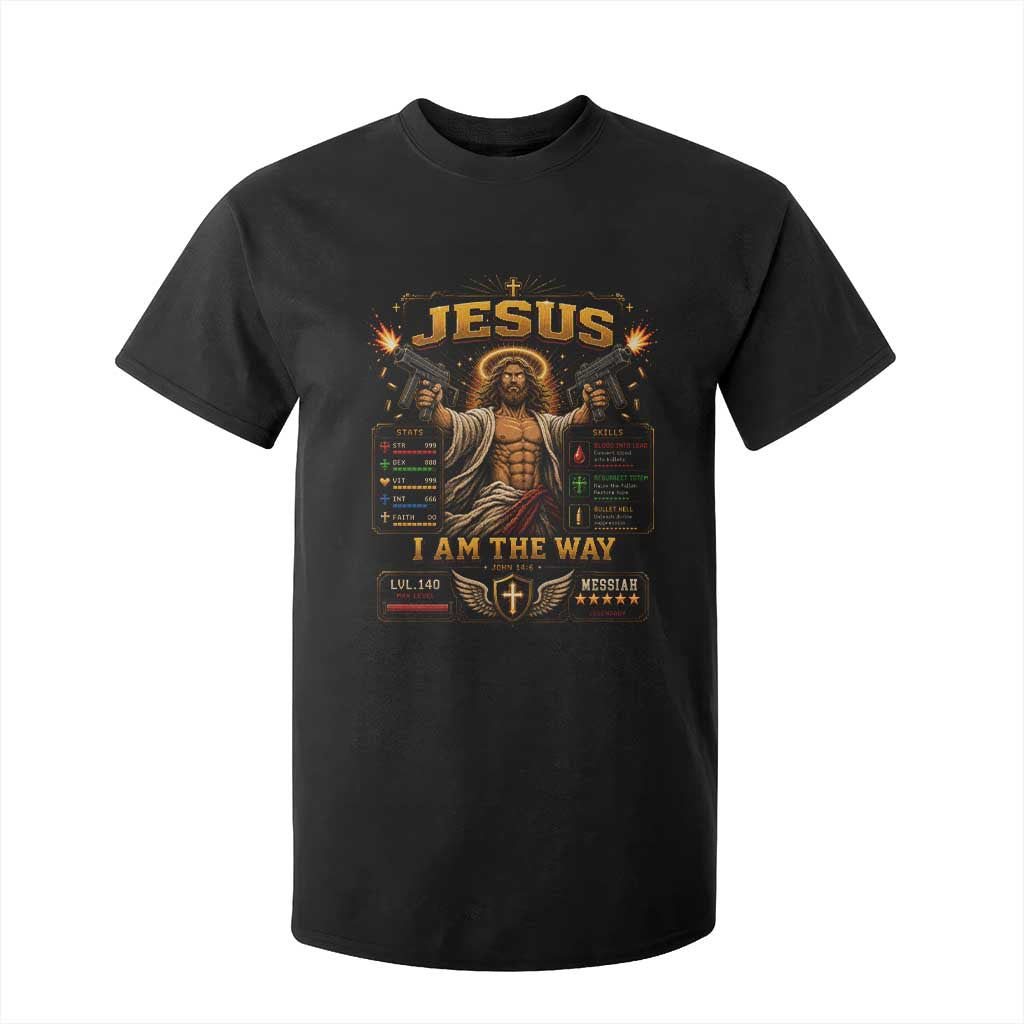 Jesus I Am the Way Character Stats RPG Books T Shirt For Kid