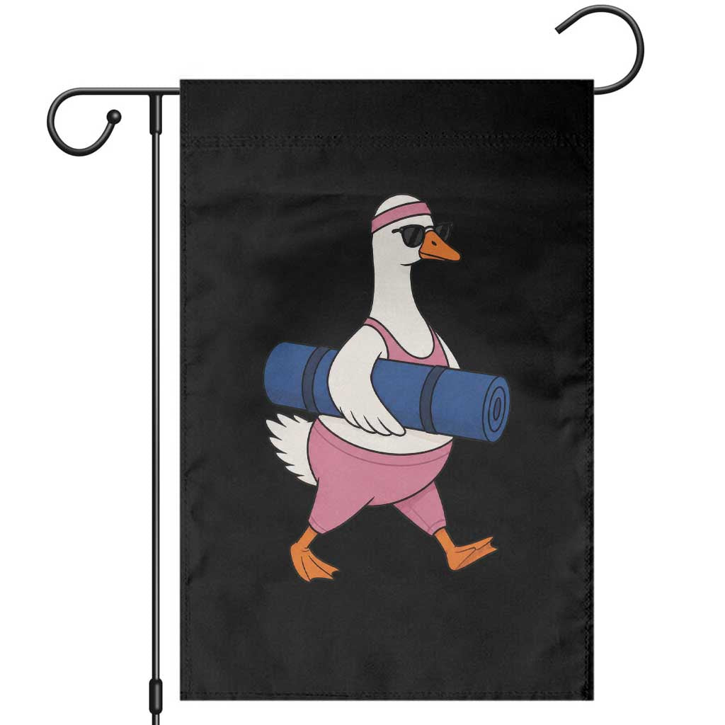 Yoga Goose Carrying Mat Garden Flag Funny Yogi Workout Fitness Graphic TS10 Black Print Your Wear