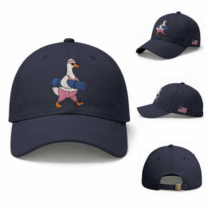 Yoga Goose Carrying Mat Baseball Cap Funny Yogi Workout Fitness Graphic