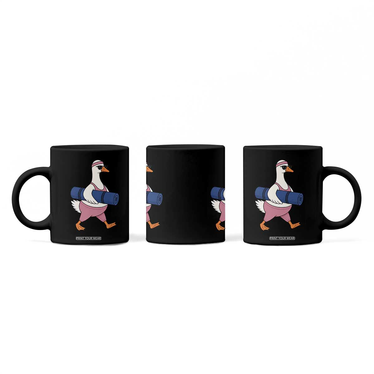 Yoga Goose Carrying Mat Coffee Mug Funny Yogi Workout Fitness Graphic