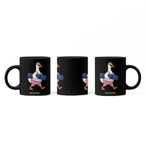 Yoga Goose Carrying Mat Coffee Mug Funny Yogi Workout Fitness Graphic