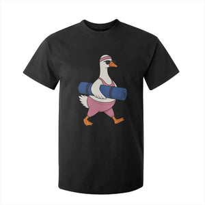 Yoga Goose Carrying Mat T Shirt For Kid Funny Yogi Workout Fitness Graphic
