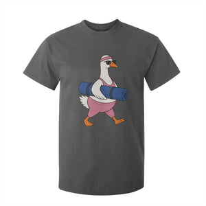 Yoga Goose Carrying Mat T Shirt For Kid Funny Yogi Workout Fitness Graphic