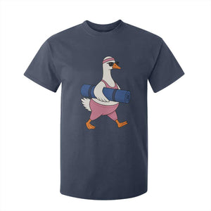 Yoga Goose Carrying Mat T Shirt For Kid Funny Yogi Workout Fitness Graphic