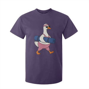 Yoga Goose Carrying Mat T Shirt For Kid Funny Yogi Workout Fitness Graphic