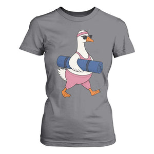 Yoga Goose Carrying Mat T Shirt For Women Funny Yogi Workout Fitness Graphic
