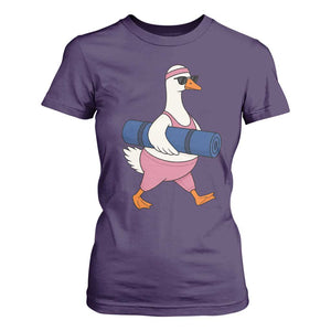 Yoga Goose Carrying Mat T Shirt For Women Funny Yogi Workout Fitness Graphic