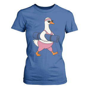 Yoga Goose Carrying Mat T Shirt For Women Funny Yogi Workout Fitness Graphic